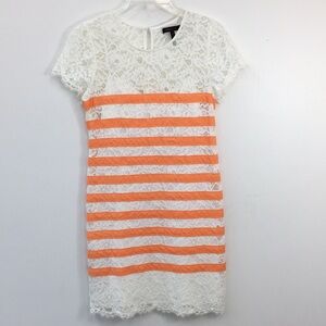 BCBG MaxAzria Lace Ribbon Maxi Dress Size Small EXCELLENT Condition